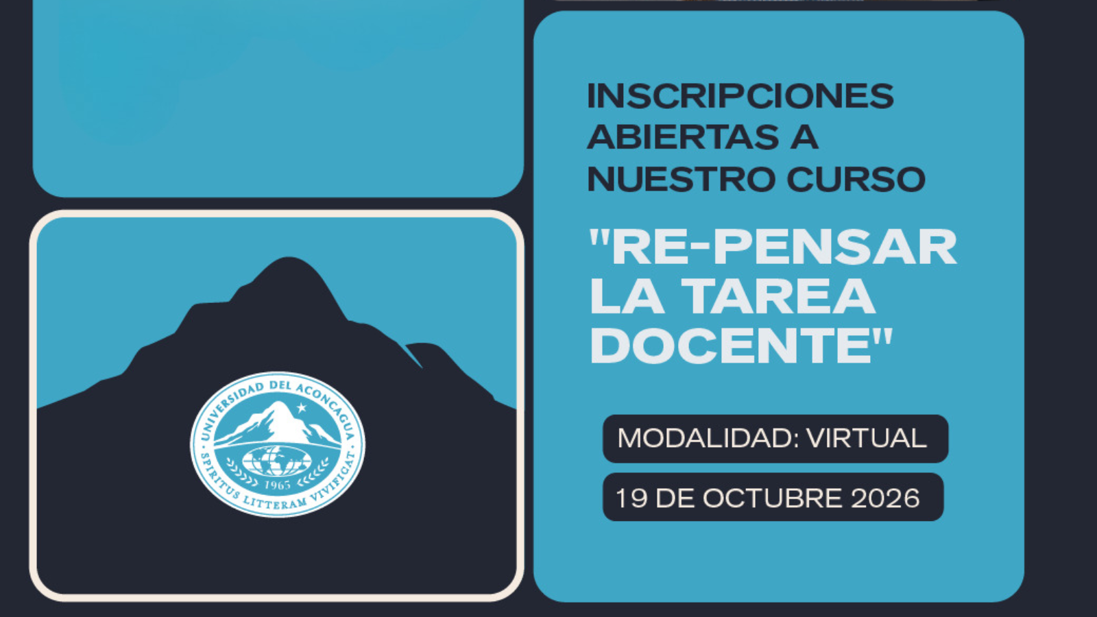 Curso de formación: Re-pensar la tarea docente